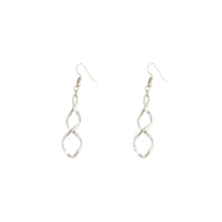 Silver Wave Drop Earrings - link has visual effect only
