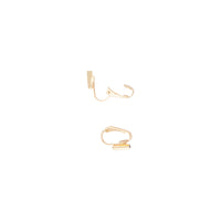 Gold Clip On Vertical Drop Earrings Converters - link has visual effect only
