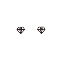 Black Diamond Cut Out Stud Earrings - link has visual effect only