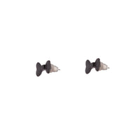 Solid Black Bow Tie Stud Earrings - link has visual effect only