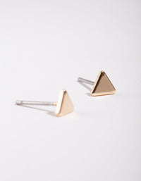 Gold Mini Triangle Stud Earrings - link has visual effect only