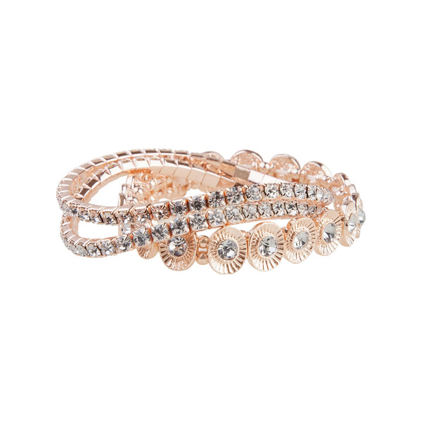 Rose Gold Embellished Classic Bracelet Pack