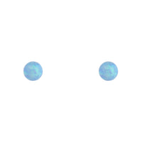 Sterling Silver Synthetic Opal Bead Earrings - link has visual effect only
