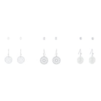 SILVER STUD AND FILIGREE DROP Earring 6PACK - link has visual effect only