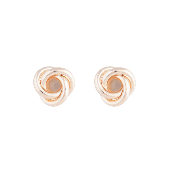 Rose Gold Classic Knot Earrings