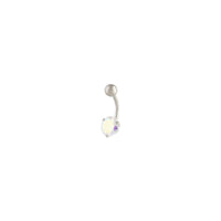 Silver Crystal Stone Claw Belly Bar - link has visual effect only