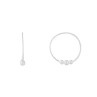 Sterling Silver Beaded Detail Hoops - link has visual effect only