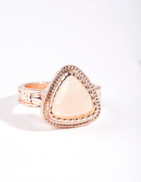 Rose Gold Large Stone Ring - link has visual effect only