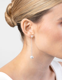 Silver Snake Pearl Drop Earrings - link has visual effect only
