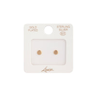 Gold Plated Sterling Silver Flat Circle Stud Earrings - link has visual effect only