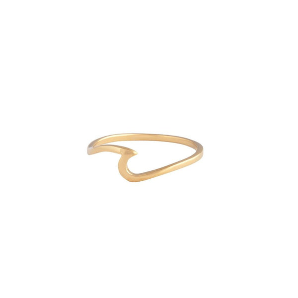 Gold Plated Sterling Silver Ocean Wave Ring