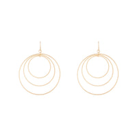 Gold Diamond Cut Circle Multi Drop Earrings - link has visual effect only