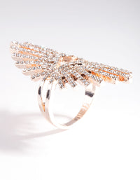 Rose Gold Diamante Burst Ring - link has visual effect only