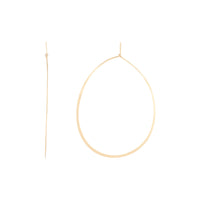 Gold Fine Tear Drop Hoop Earrings - link has visual effect only