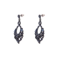 Midnight Blue Oval Drop Earrings - link has visual effect only