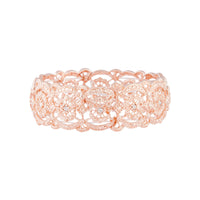 Rose Gold Diamante Filigree Stretch Bangle - link has visual effect only