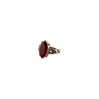 Antique Gold Red Facet Vintage Ring - link has visual effect only