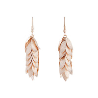 Rose Gold Layered Leaves Earrings - link has visual effect only