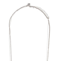 Silver Multi Row Diamante Chain Necklace - link has visual effect only