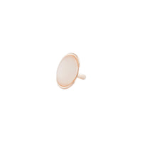 Peach Oval Stone Rose Gold Ring - link has visual effect only