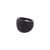 Black Pave Diamante Dome Ring - link has visual effect only