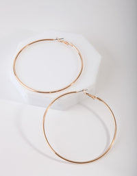 Gold Classic Tube Hoop Earrings - link has visual effect only