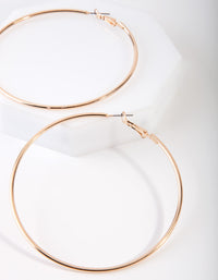 Gold Classic Tube Hoop Earrings - link has visual effect only