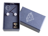 2Ct Round Crystal Stud - link has visual effect only