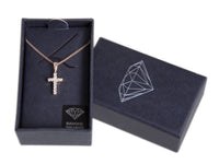 Rose Gold Crystal Cross Pendant Necklace - link has visual effect only
