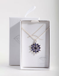 Lavender Faceted Crystal Flower Pendant Necklace - link has visual effect only