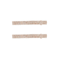 Rose Gold Double Diamante Barrette - link has visual effect only