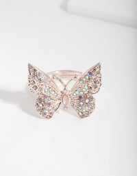 Rose Gold Butterfly Ring - link has visual effect only