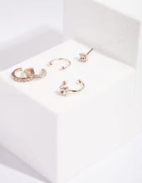 Rose Gold Diamante Cuff Ear Pack - link has visual effect only
