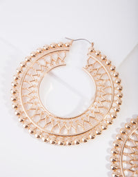 Gold Cut-Out Hoop Earrings - link has visual effect only