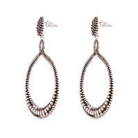 Antique Silver Teardrop Etched Earrings - link has visual effect only