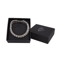 Silver Diamond Simulant Crystal Cup Chain Bracelet - link has visual effect only
