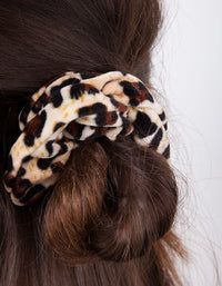 Metallic Gold Leopard Leatherette Scrunchie Pack - link has visual effect only