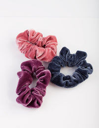 Berry Velvet Scrunchie Pack - link has visual effect only