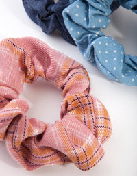 Denim, Spot & Check Scrunchie Pack - link has visual effect only
