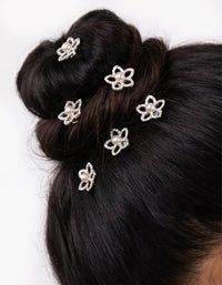 Flower Pearl Hair Jewels 6-Pack - link has visual effect only