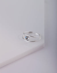 Diamante Connect Sterling Silver Toe Ring - link has visual effect only