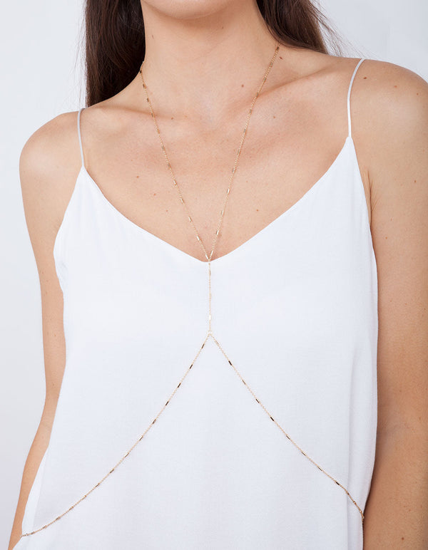 Gold Beaded Body Chain