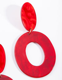 Red Acrylic Oval cut - link has visual effect only