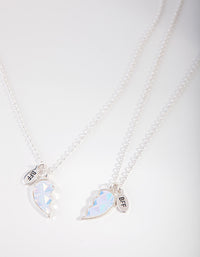 Kids Silver Heart BFF Necklace - link has visual effect only