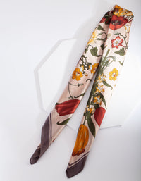 Blush Floral Neutral Bandana Hair Scarf - link has visual effect only