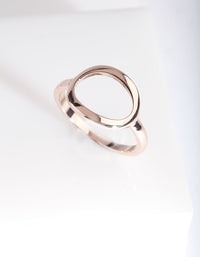 Rose Gold Open Oval Ring - link has visual effect only