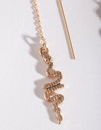 Textured Snake Thread Through Earrings - link has visual effect only