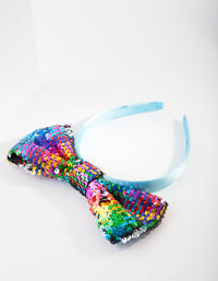 Kids Fabric Sequin Bow Alice Band - link has visual effect only