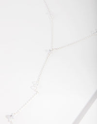 Silver Cubic Zirconia Rope Y Necklace - link has visual effect only