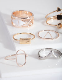 Mixed Metal Shape Cut-Out Ring 8-Pack - link has visual effect only